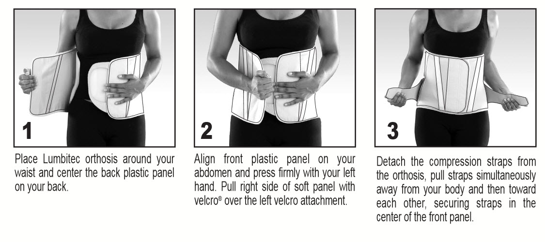 Lumbitec Lumbosacral Orthosis LSO Back Support Brace